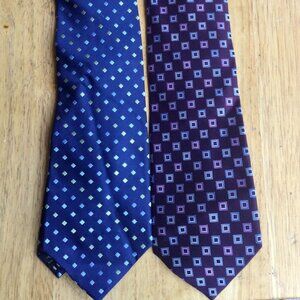 Bundle of 2 Claiborne Men's Ties – 100% Silk